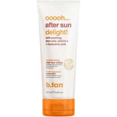 B.TAN After Sun Lotion Ooooh Aftersun Delight - Aloe Vera Hyaluronic Acid, Sun Burn Pure Skin Relief, Moisturizing, Soothing, Face Body Cream, 7 Fl oz