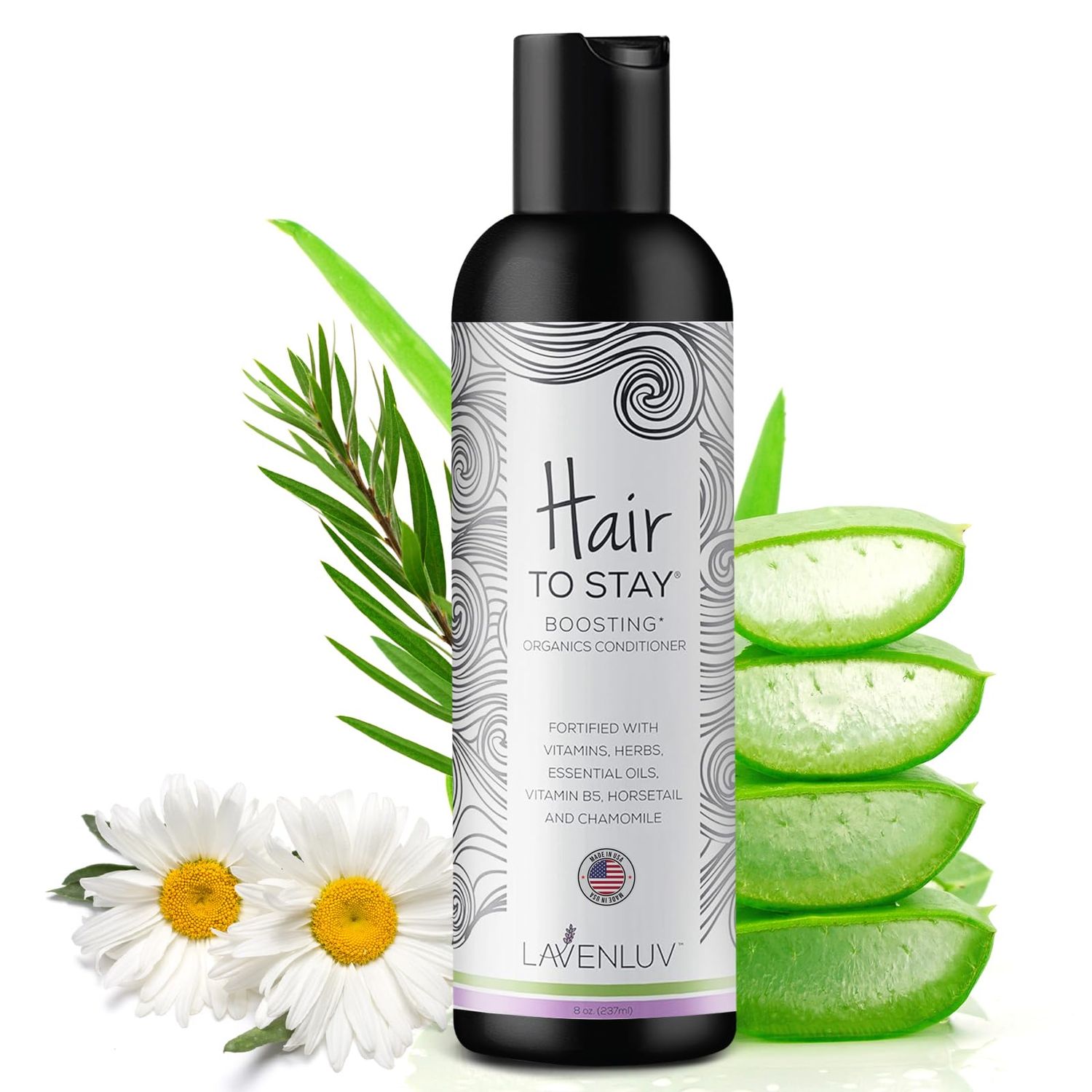 Lavenluv Stay Hair Growth Conditioner - Anti-Loss Treatment - Deep Moisture - Vitamins Essential Oils - Thickening - Men Women - 8oz