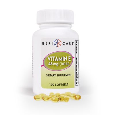 GeriCare High-Potency Vitamin E Capsules - 100 IU for Skin Immune Support, 45mg 100 Count Organic Vitamin E for Women and Men Alternative to Nature Bounty Solgar Vitamin E