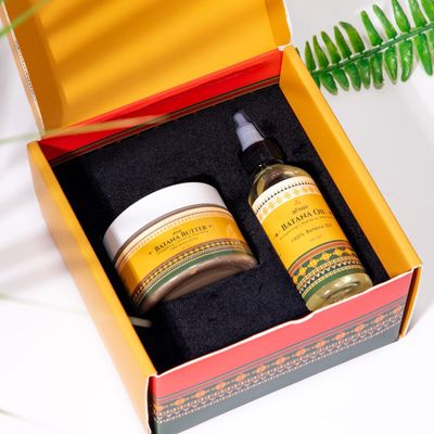 PowerPak Al-noir Batana Oil Hair Care Set for Men Women 100 Raw Batana Butter Pure Cold-Pressed Refined Batana Oil for Hair Growth, Thickness, Strength, and Repair