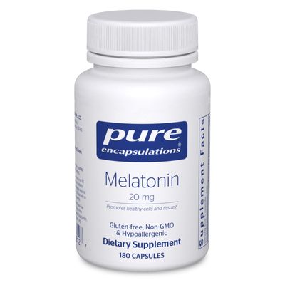 Pure Encapsulations Melatonin 20 mg - Not Intended for Sleep Support - for Immune System Healthy Cells - 99.5 Purity Melatonin - Gluten Free Non-GMO - 180 Capsules