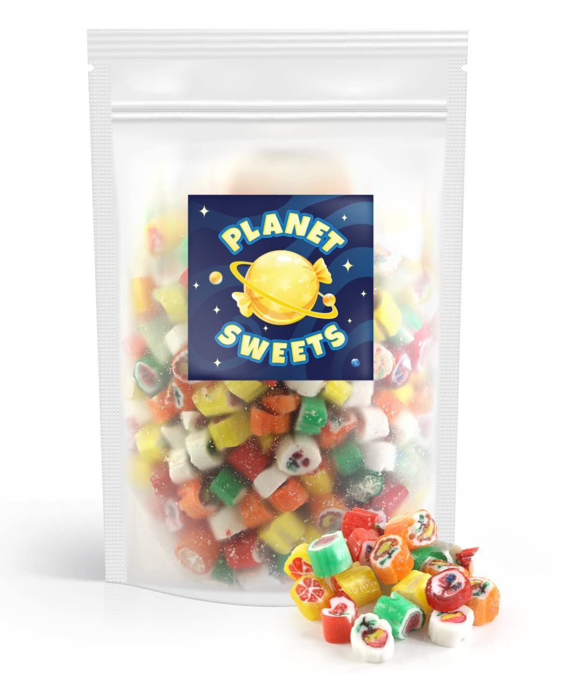 Planet Sweets Cut Rock Hard Candy -1.5 Pounds - Old Fashioned Classic Holiday Kosher Gluten-Free
