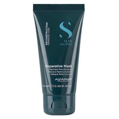 Alfaparf Milano Semi Di Lino Reconstruction Reparative Travel Size Mask - Color Safe Deep Conditioning Hair Mask - Damaged Hair Repair - Paraben and Paraffin Free - Vegan Formula (1.72 oz 50 ml)