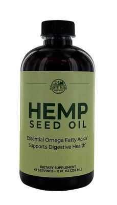 COUNTRY FARMS Hemp Seed Oil, 8 Fl Oz, 47 Servings
