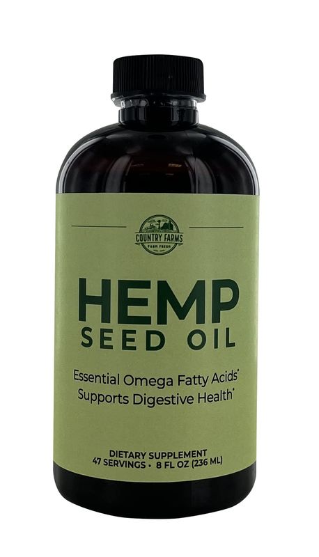 COUNTRY FARMS Hemp Seed Oil, 8 Fl Oz, 47 Servings