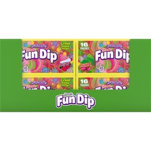 LIK-M-AID Fun Dip Easter Candy, Wonderous Watermelon and Strawberry Licious, Easter Candy, 6.88 oz (16 pouches)