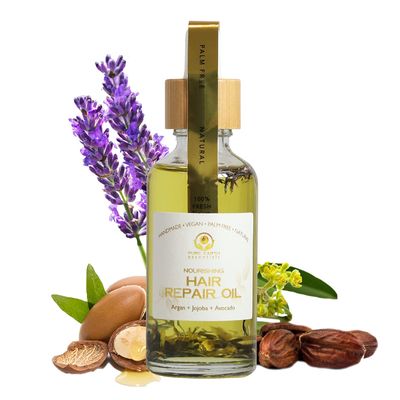 Hair Oil Serum for Dry Damaged Hair - Prewash Hair Treatment - Strengthens, Hydrates Restores Hair - Lightweight, Non-Greasy Soothes Scalp Infused with Argan, Jojoba Avocado Oils (50ml)