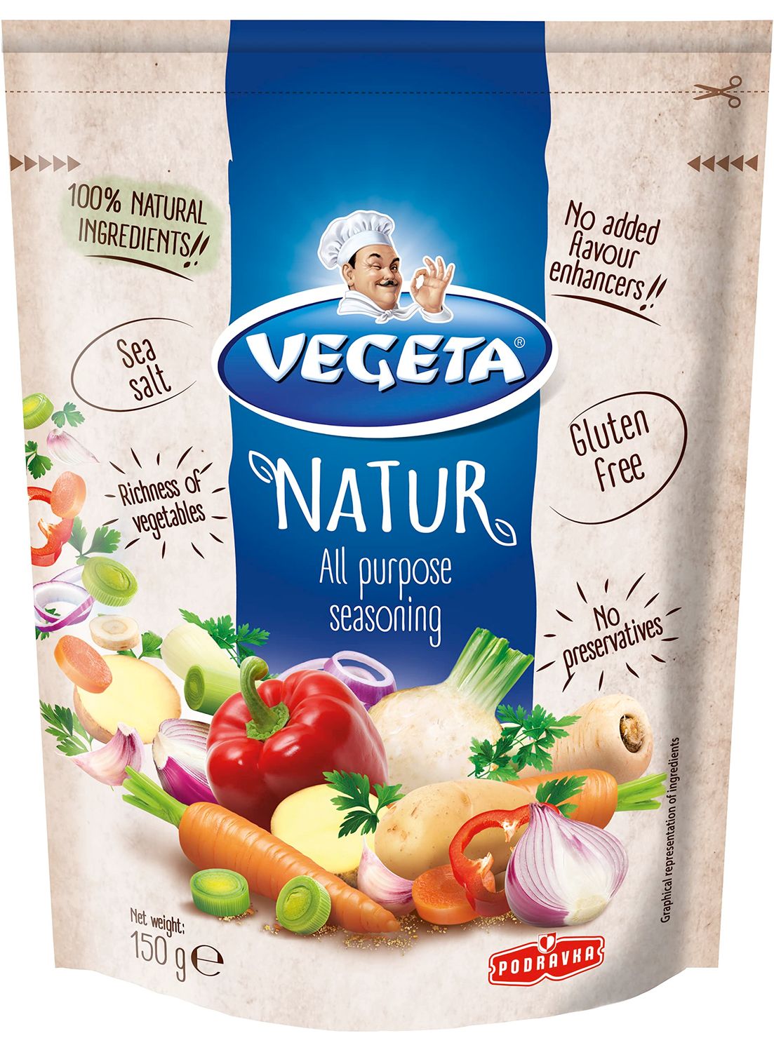 Podravka Vegeta Nature Food Seasoning, 5.3 Ounce (Pack of 12)