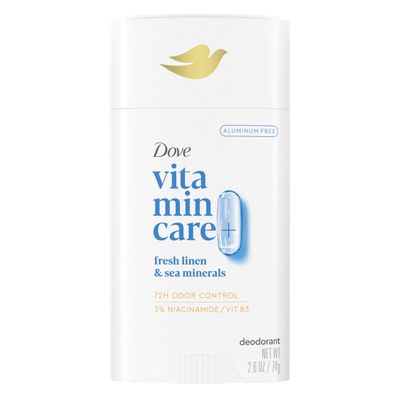 Dove VitaminCare Deodorant Stick Fresh Linen Sea Mineral Aluminum Free 2.6 oz