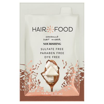 Hair Food Moisturizing Hair Mask for Curly Hair, Coconut, Paraben Dye Free 1.7 fl oz, 10 Count