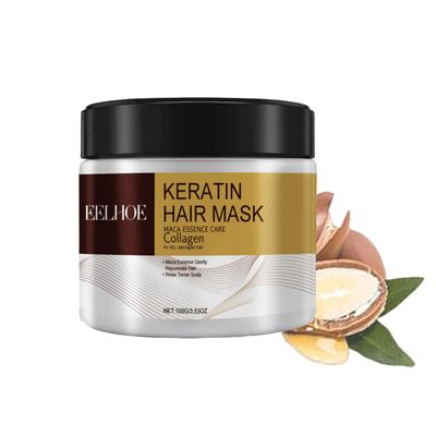 Collagen Hair Treatment Mask - Deep Repair Argan Oil Conditioner for Damaged, Curly, or Straight Thin Fine Hair 100ml