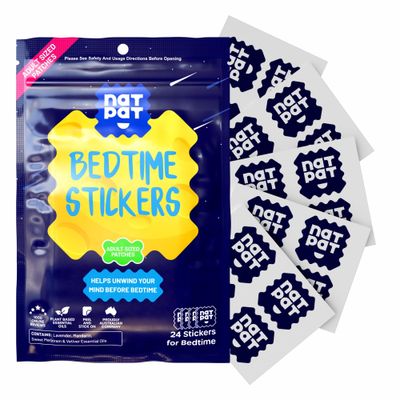 BUZZPATCH NATPAT Sleepy Patch Sleep Aid Patches - Relaxing Bedtime Stickers for Adults - Plant-Based Sleep Support - Drug Melatonin Free Bedtime Stickers - 24 Count