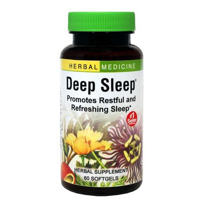 Herbs Etc. Deep Sleep Softgels - Herbal Sleep Support Supplement - Rest Calming Support with Passionflower, Chamomile Lemon Balm - 60 Softgels (60 Servings)