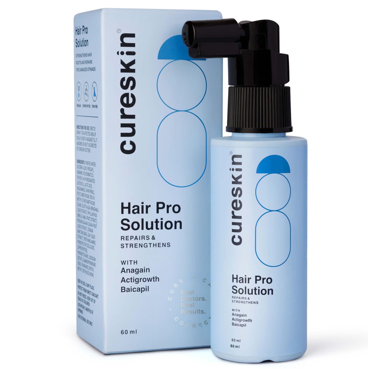 Cureskin Hair Pro Solution Hair Growth Serum with Procapil, Copper Peptide, and Niacinamide Strengthen, Repair Nourish Hair