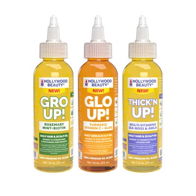 Hollywood Beauty Level Up! Daily Hair, Scalp Skin Oil Trio (3 Products)