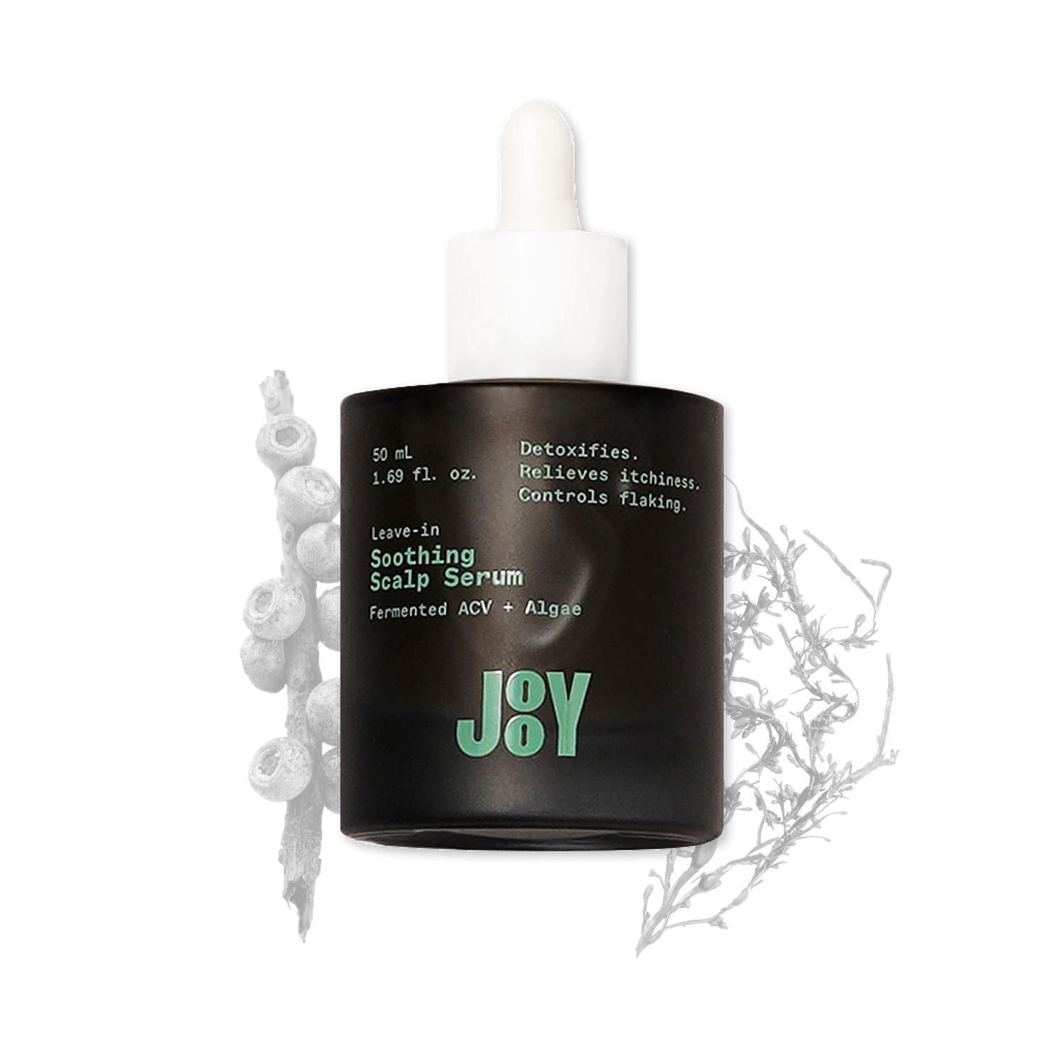 JooY Soothing Scalp Serum - Leave-In serum with Fermented Superfoods - Detoxifies, Hydrates Soothes Itchy, Stressed Scalps - With Niacinamide, Tea Tree Oil Witch Hazel - 1.69 fl oz
