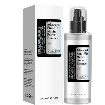 Snail Mucin 96 Power Repairing Essence Hydrating Serum for Face with Snail Secretion Filtrate and Hyaluronic Acid Barrier-Loving Formula