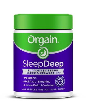 Orgain SleepDeep, Melatonin Sleep Aid Support Supplement with Magnesium, GABA, L-Theanine, L-Tryptophan, Chamomile, Lemon Balm Valerian Root, Gluten Free, Doctor Formulated - 60 Count, 30 Day Supply