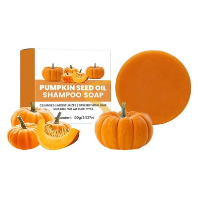 Vawolecy Pumpkin Seed Oil Shampoo Soap for Hair Growth, Solid Pumpkin Seed Oil Bar for Dry Damaged Hair Nourishment for All Hair Types