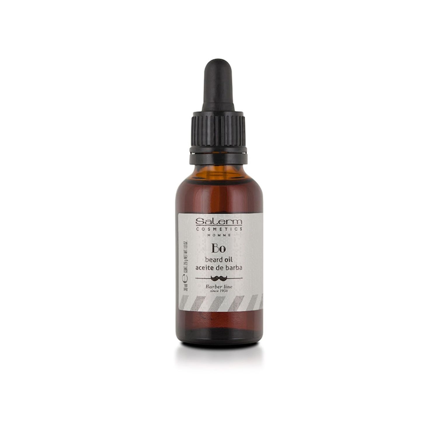 SALERM - Beard Oil for Men - Homme Barber Line - 30 ml - with Organic Raspberry Oil and Rosehip - for Beard, Mustache, and Hair - Nourishes and Softens Beard Hair