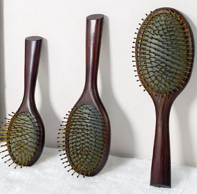 Wooden Hair Comb with Handle for Women and Men, Wooden Detangler Comb for Hair Growth