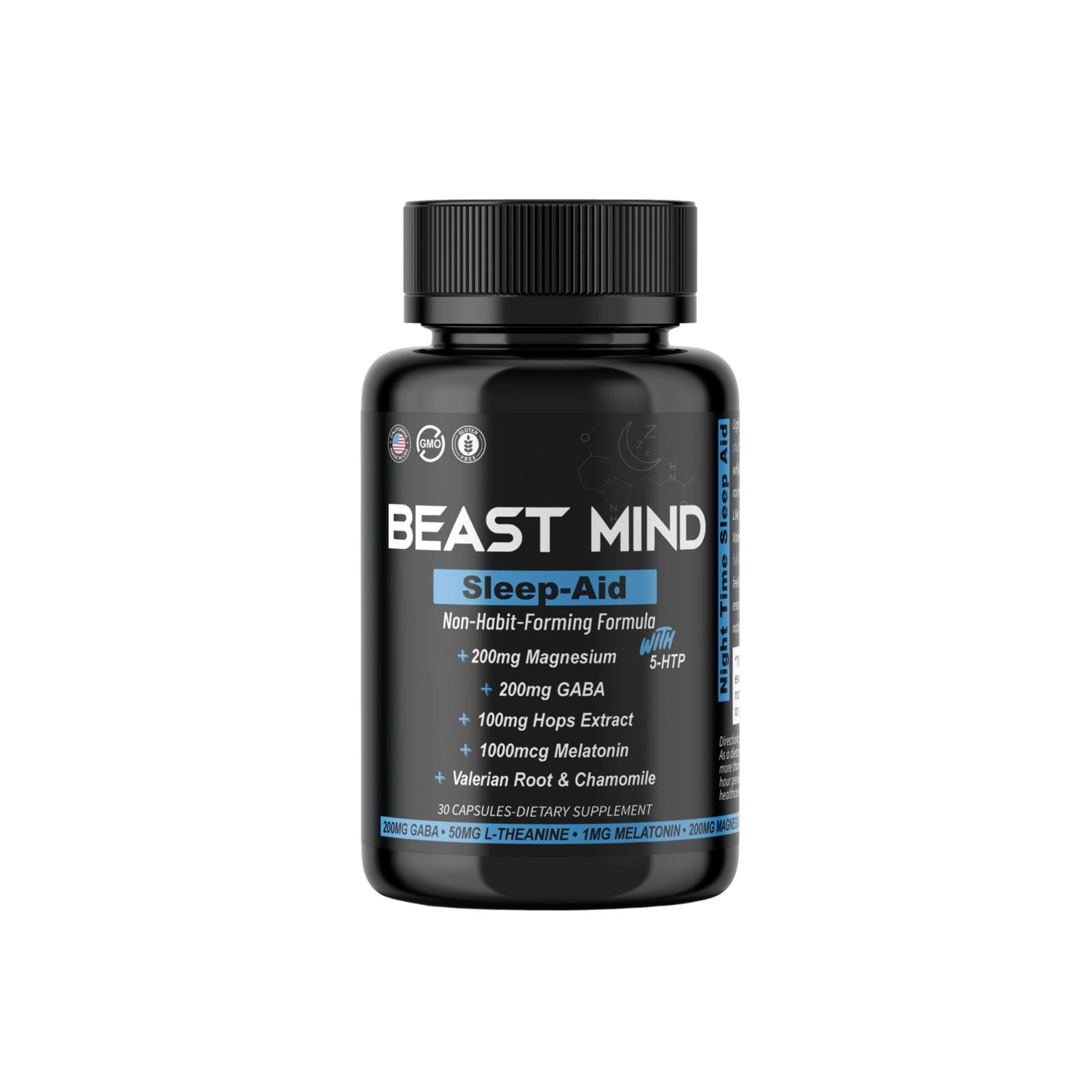 Want A Bump Non-Habit Forming Sleep Aid: Wake Up Refreshed - Powerful Formula with Melatonin, GABA, Valerian Root, Chamomile, Magnesium for Restful Deep Sleep - 30 Capsules