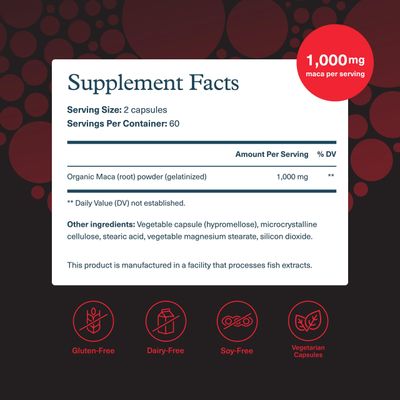 Youtheory Men's Maca - Vegan Maca Supplement for Men - Supports Energy, Stamina Endurance - Dairy, Soy Gluten Free - 120 Vegetable Capsules
