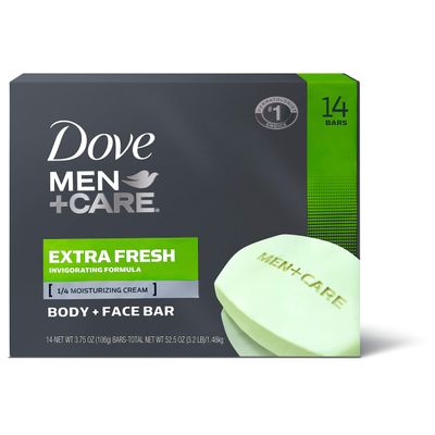 Dove Men Care Extra Fresh bar Soap (144 Oz Net Wt 56 Oz),, ()