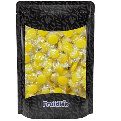 Fruidles Discs Button, Hard Candy, Individually Wrapped (Lemon Discs, Half-Pound)