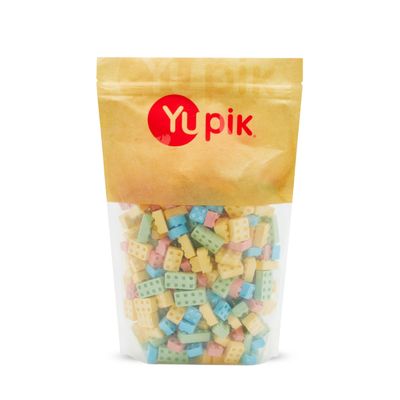 Yupik Candy Blox, 2.2 lb (35.2 oz), Pressed Candies, Gluten-Free, Kosher, Fruity Flavors, Brick-Shaped Treats, Candy Machine Refills, Fun Nostalgic, Delicious Snacks, Ideal for Gifting Holidays