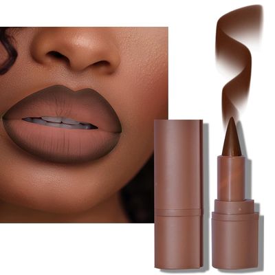 BAISEN DIARY 2-in-1 Gradient Lip Liner and Lipstick Lip Combo Set - Achieve Flawless Contour and Gradual Ombre Effect with Easy-to-Use Crayon Form and Cone Tip (06 Coffee Bean, 1 Count (Pack of 1))