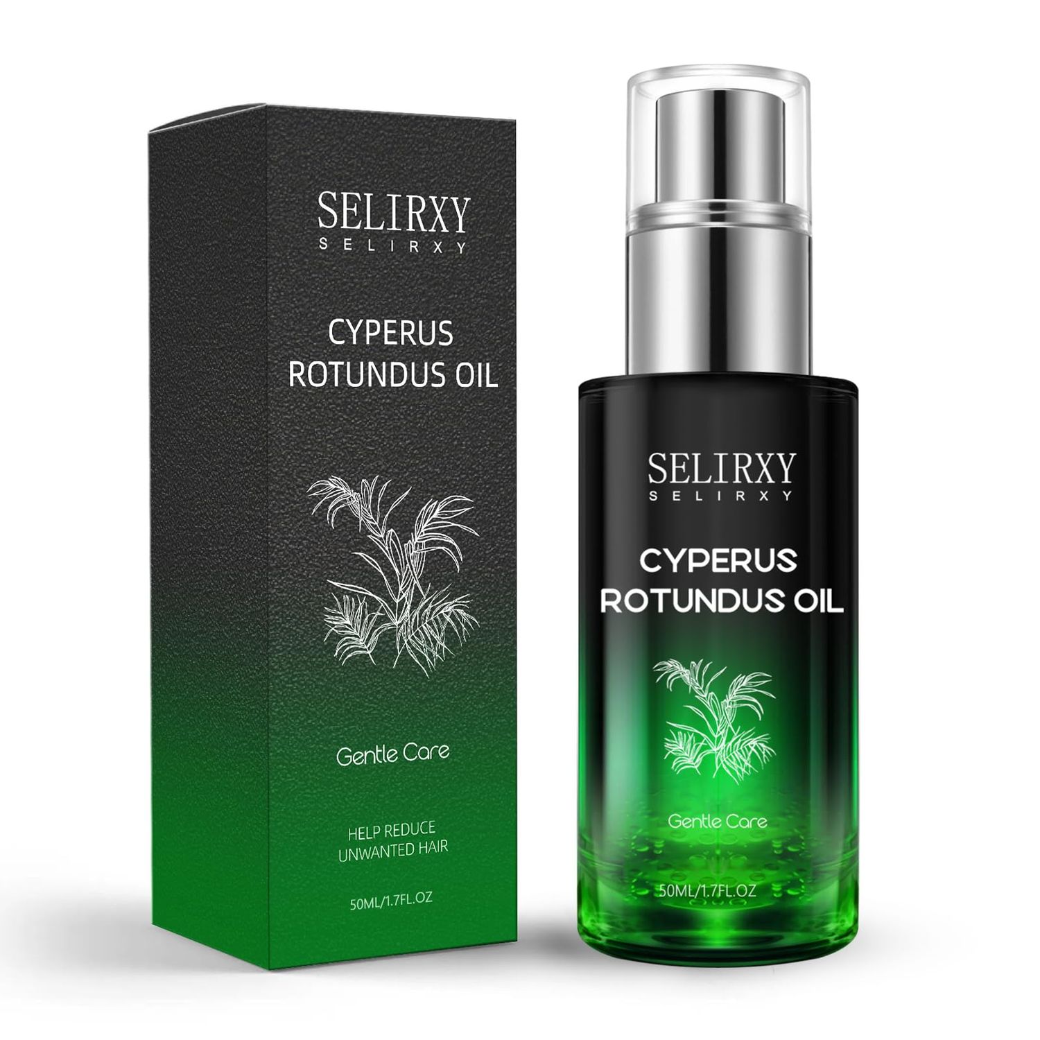 Selirxy After Shave Oil for Women Natural Cyperus Rotundus Oil for Hair Removal, Reducing Body Hair Growth, Soothing Moisturizing for Sensitive Skin-50ML 1.7FL.OZ