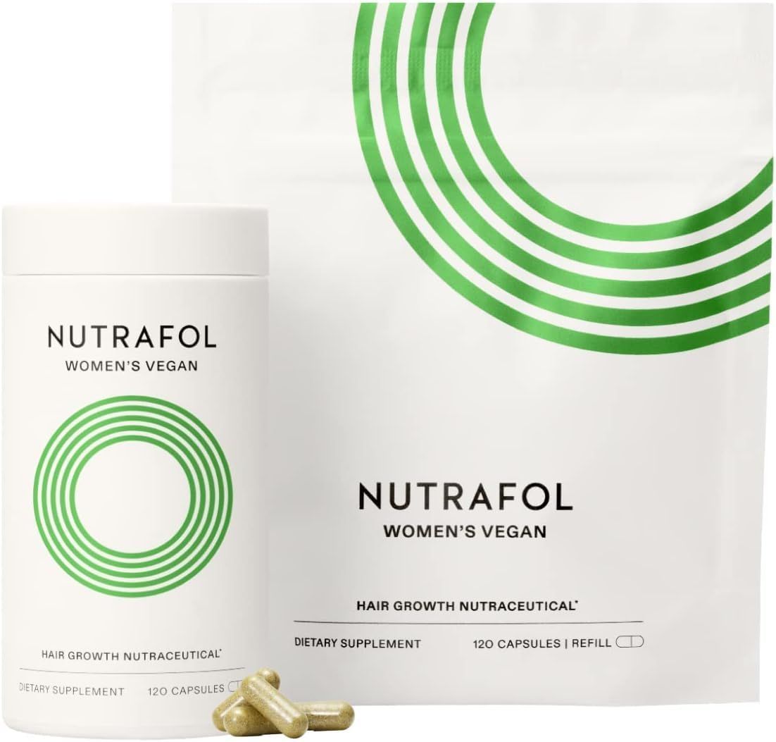 Nutrafol Women&#39;s Hair Growth Supplements, for Women 18-44 Years Old, Clinically Tested for Visibly Thicker, Stronger Hair, 100 Vegan Ingredients, Dermatologist Recommended - 2 Month Supply