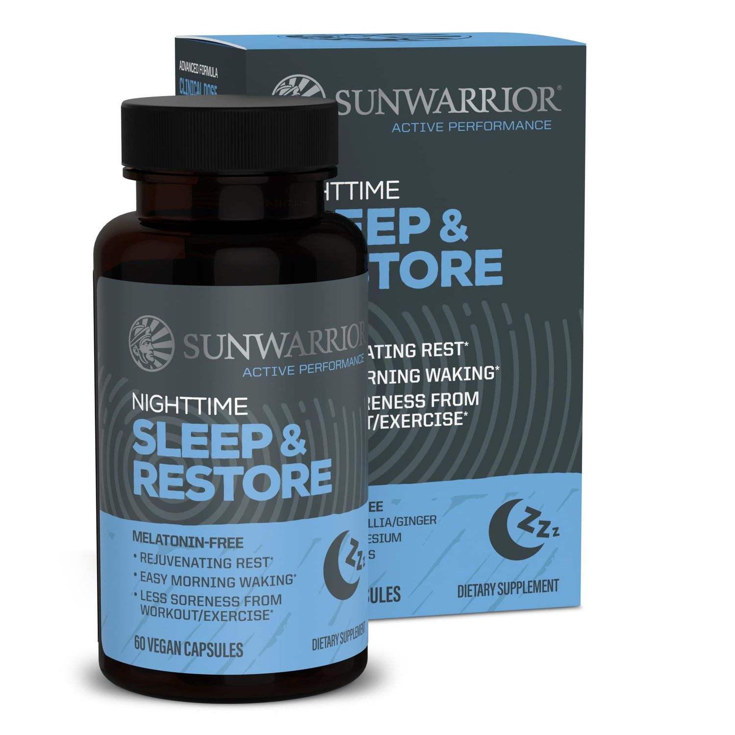 Sleep Support Restore Capsules Melatonin-Free Sleep Aid for Deep Rest Recovery Magnesium Chamomile Lemon Balm Adaptogens for Relaxation Muscle Relief Refreshing Mornings 60 Vegan Capsules