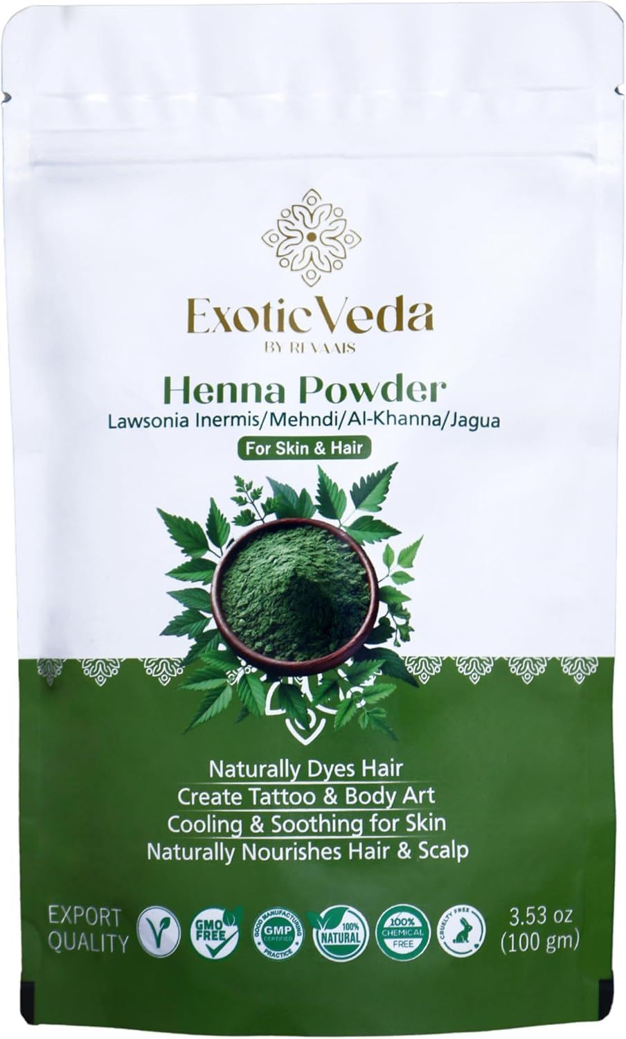Henna Hair Care Powder 3.53 Oz, 100 Pure Natural Hair Color, Cleans Nourishes Hair Roots And Provides Natural Shine
