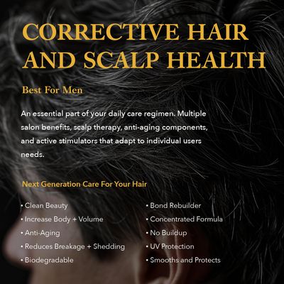 Corrective, Daily Leave In Treatment, Scalp Health Hair Growth Topical for Men for Healthy Scalp Hair Regrowth, 2 oz