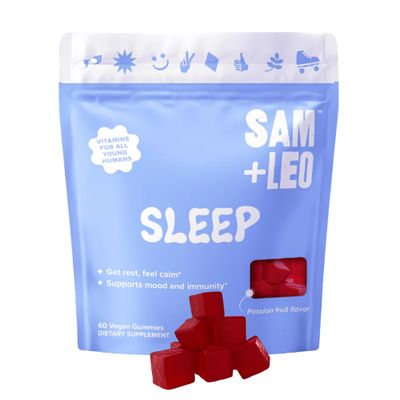 SAMLEO Sleep - Passionflower, Vitamin B6 Melatonin Gummies for Kids Teens - All Natural Vegan Relaxation Sleep Gummies for Kids - Passion Fruit Flavor - 60ct
