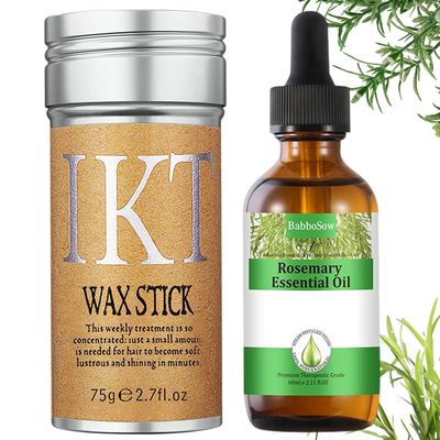 Hair Wax Stick Rosemary Oil - Hair Growth Products Organic - Wax Stick for Flyaways - Slick Back Hair Accessories for Women
