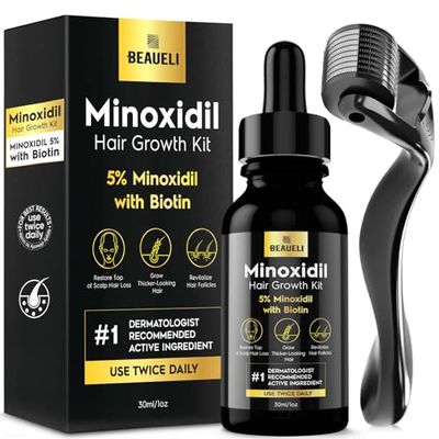 beaueli Minoxidil for Men Beard Growth Kit, Minoxidil for Women Hair Growth Kit, Hair Loss Treatments for Women Hair Regrowth Treatment, Minoxidil 5