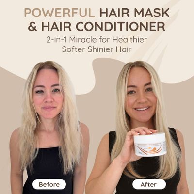 VITAMINS hair cosmetics Keratin Hair Mask Deep Conditioner - Biotin Collagen Protein Castor Oil Repair for Dry Damaged Hair - Conditioning Treatment for Curly or Straight Thin Fine Locks