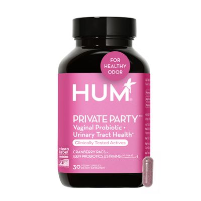 HUM Private Party - Vaginal Probiotics for Women&#39;s Health, pH Balance Supplement, and Urinary Tract Support with Cranberry Lactobacillus Blend Cranberry Pills, (30 Capsules)