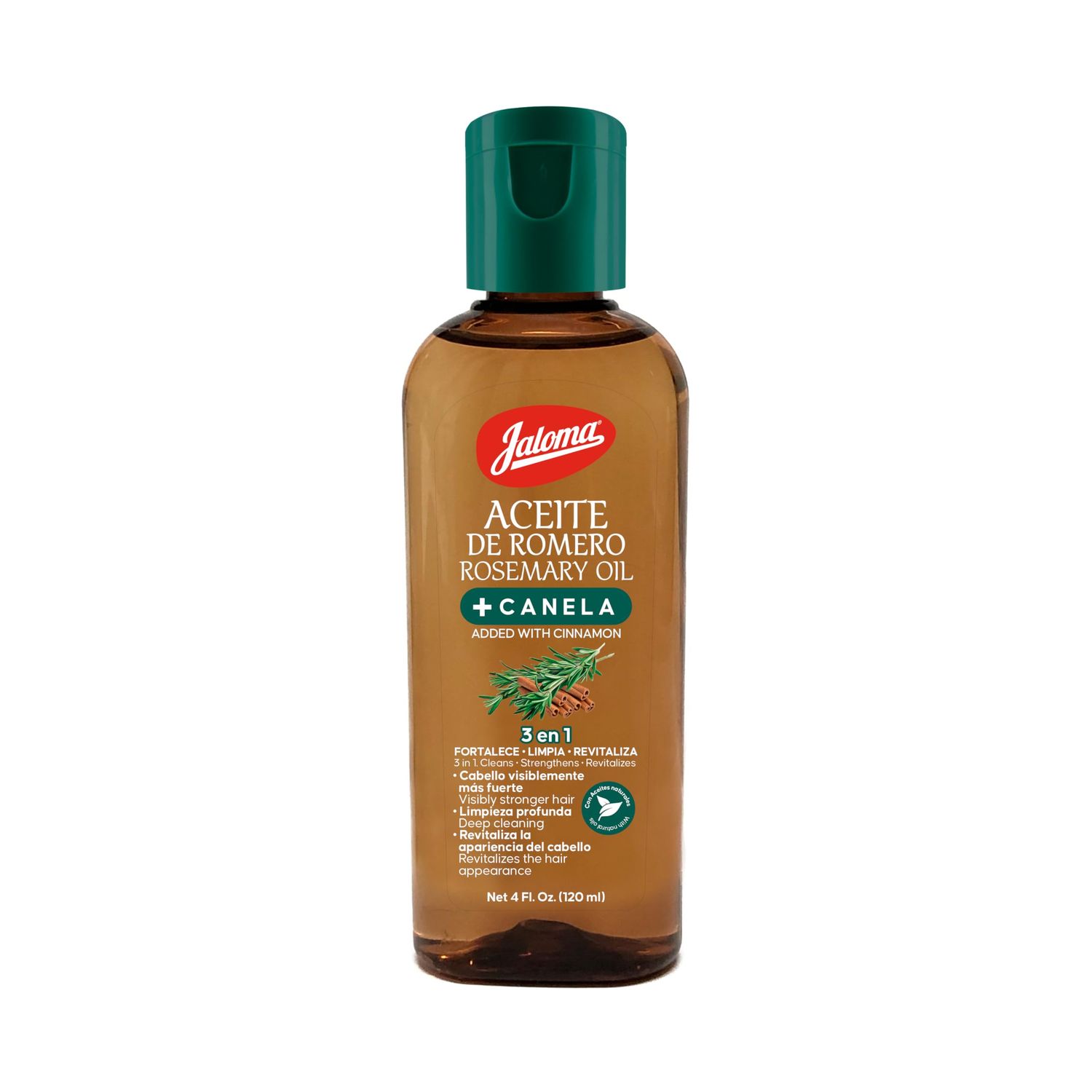 Jaloma Rosemary Cinnamon Oil, 3 in 1 Forumula to Cleanse, Strengthen, and Revitalize Hair, 4 FL Oz Bottle