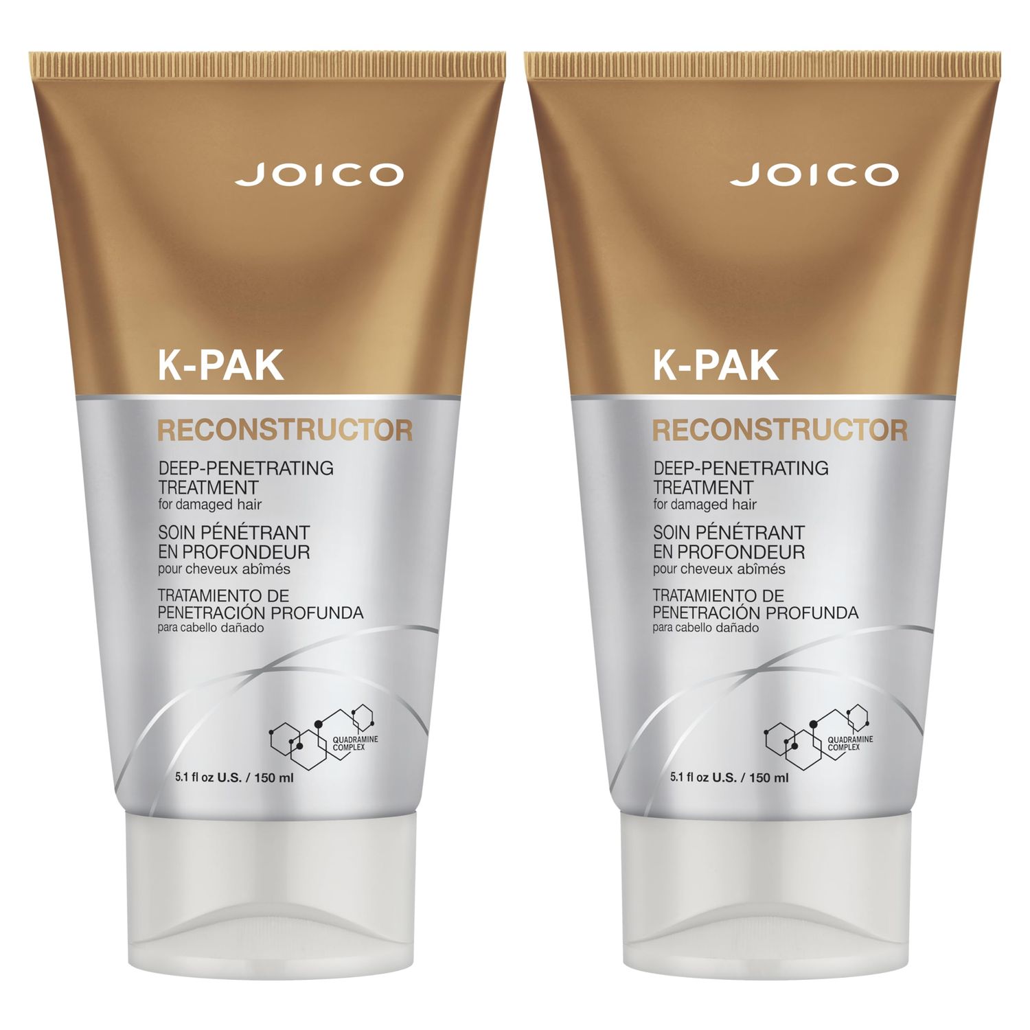 K-PAK Reconstructor Deep-Penetrating Treatment For Damaged Hair Repair Strengthen Strands Rebuild Fortify Damaged Hair Improve Elasticity With Keratin Arginine 5.1 Fl Oz (Pack of 2)