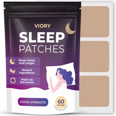 VIORY Sleep Patches for Adults Extra Strength Easy-to-Apply Sleep Patch with Melatonin Valerian Relax Wake Up Refreshed Long-Lasting Night Comfort for Men Women 60 Patches
