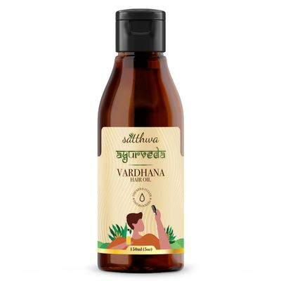Satthwa Vardhana Hair Oil for Hair Growth With Pumpkin Seed Oil Saw Palmetto as Natural DHT Blockers Helps Control Hair Fall and Strong hair Paraben Free, 150ml (5oz)