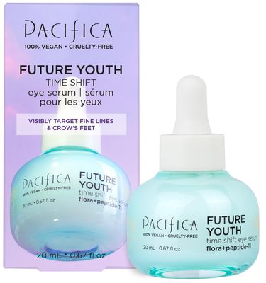 Pacifica Future Youth Time Shift Eye Serum - Peptide Eye Serum for Fine Lines Dark Circles, Lifting Firming Under Eye Treatment wFlora Peptide-11, Unscented Hydrating Gel for All Skin Types