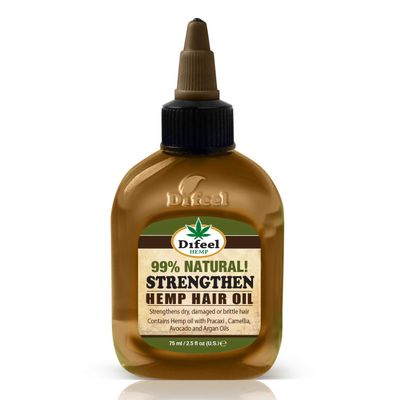 Difeel Hemp 99 Natural Hemp Hair Oil - Strengthen 2.5 ounce