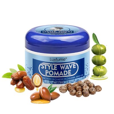 Luxfume Pomade for Men, 360 Wave Training and Wolfing Grease, Natural Wave Butter Cream with Shea Butter and Jojoba Seed Oil for Layered Waves, Moisture, Control and Silky Shine