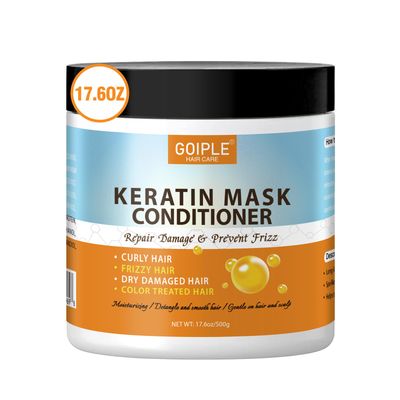 Lockmio 17.6fluid ounces Hair-Treatment-Masks for Dry Damaged Or Color Treated Hair - Keratin Mask for Repair, Deep Conditioning with Cream for Growth