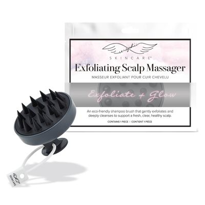 SERAPHIC SKINCARE Scalp Scrubber Wet Brush - BPA-Free Silicone Bristles Wheat Straw Handle - Scalp Massager for Hair Growth, Deep Cleansing Dandruff Removal for All Hair Types